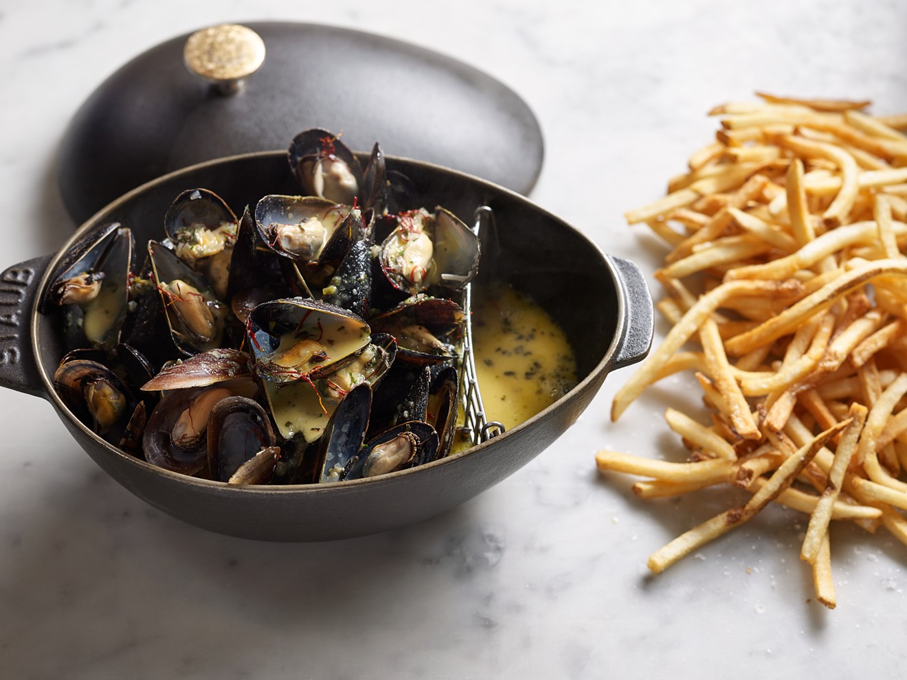 Thomas Keller's moules au safran is served at Bouchon in Coral Gables.