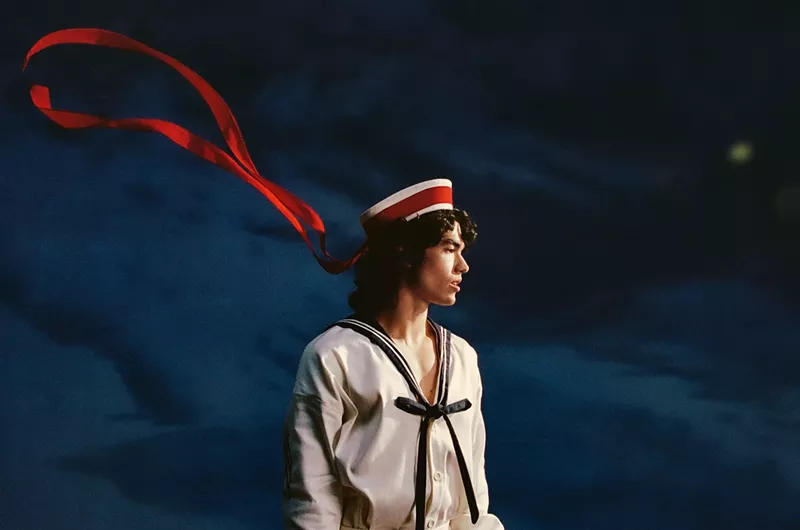 Image: popstar Conan Gray in a sailor outfir
