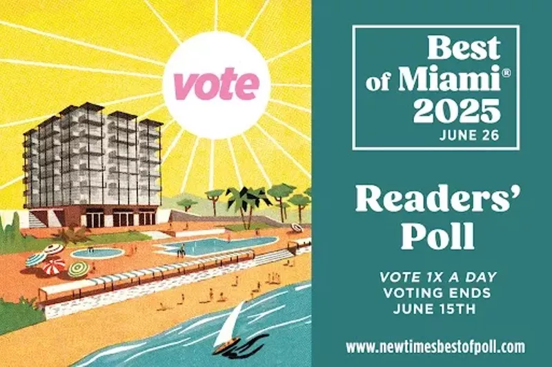 Image: a sunny beachside illustration to tease the 2025 Best of Miami® Readers' Poll