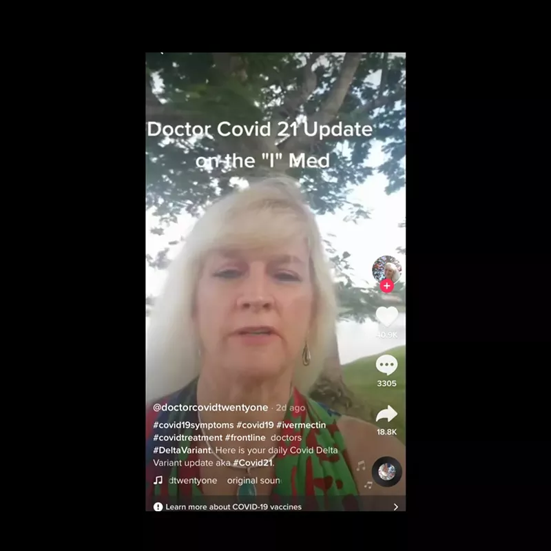 Image: Dr. Tara Solomon shares daily videos about ivermectin to her more than 50,000 TikTok followers under the name @doctorcovidtwentyone.