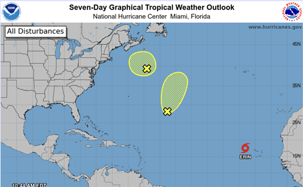 Image: What Newly Formed Tropical Storm Erin Means for Miami