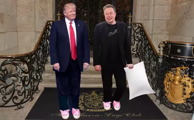 Image: Trump Hosts Musk at Mar-a-Lago for Election Night Slumber Party. Move Over, Loomer!