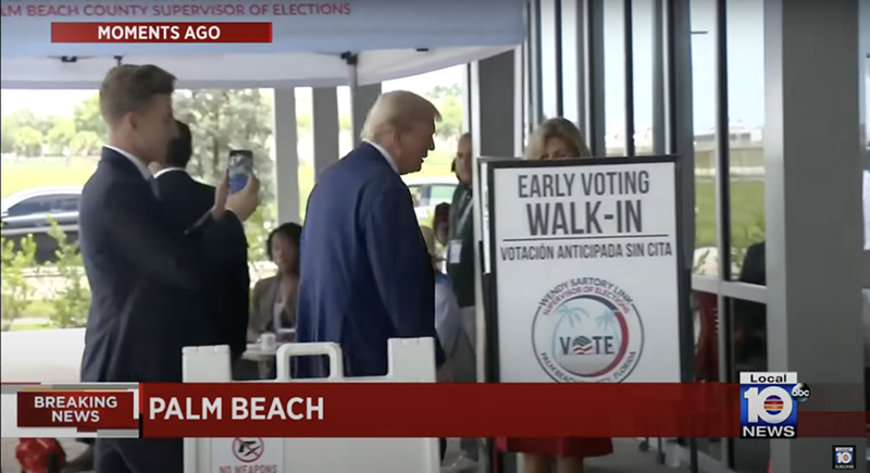 On August 14, 2024, Donald Trump cast his ballot for the presidential primary election at a local Palm Beach County polling place near his home at Mar-a-Lago.