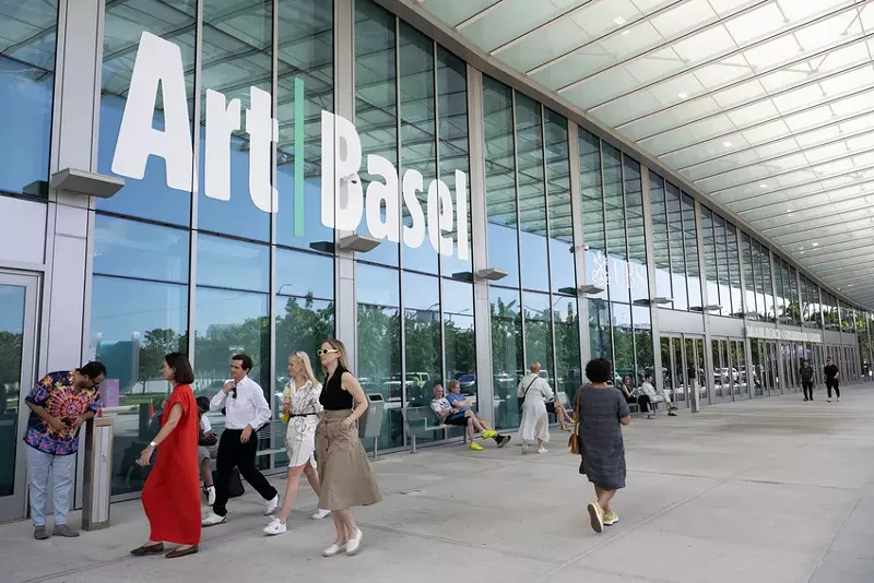 Image: Outside the convention center during Art Basel Miami Beach