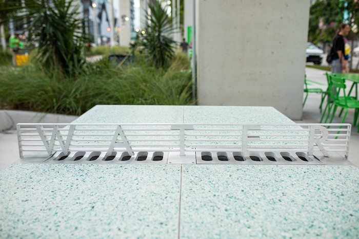 "Water/Tables," commissioned for the Underline by Miami-Dade's Art in Public Places. - PHOTO BY WORLD RED EYE