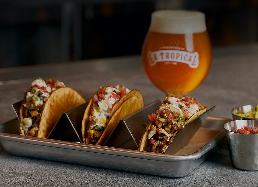 Cerveceria La Tropical offers food by chef Cindy Hutson at its Wynwood brewery and beer garden. - PHOTO COURTESY OF CERVECERIA LA TROPICAL