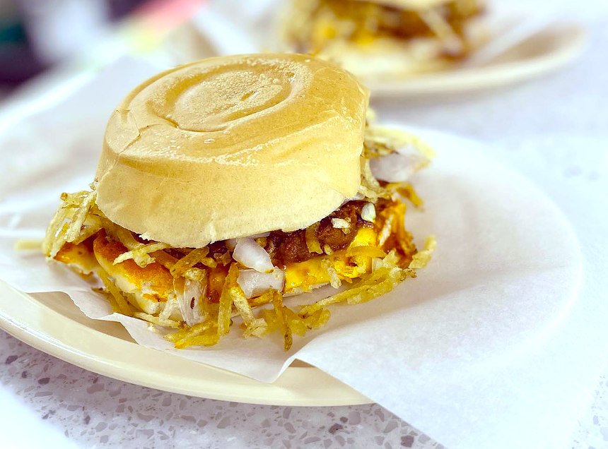 A frita cubana (AKA Cuban hamburger) from El Rey de las Fritas - PHOTO COURTESY OF EL REY DE LAS FRITAS