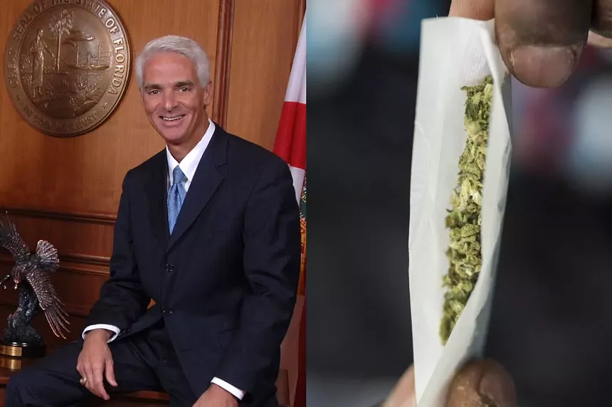 Charlie Crist is unbothered by the smell of weed. - CHARLIE CRIST PHOTO VIA WIKIMEDIA COMMONS, JOINT-IN-PROGRESS PHOTO BY BEN HARDING/ISTOCK.COM