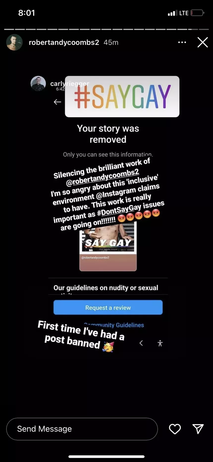 SCREENSHOTS VIA @ROBERTANDYCOOMBS2/INSTAGRAM