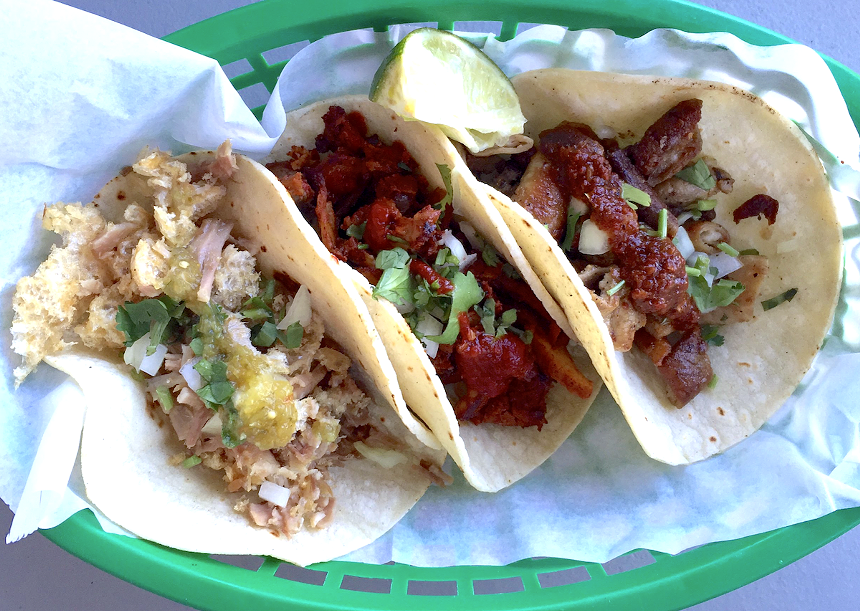 Taqueria Viva Mexico offers varieties like pork tongue, skin, and ear. - PHOTO BY FOOD FOR THOUGHT MIAMI