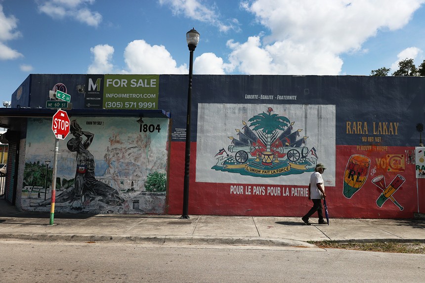 A mural on NE Second Avenue in Little Haiti.  - PHOTOGRAPH BY JOE RAEDLE/GETTY IMAGES