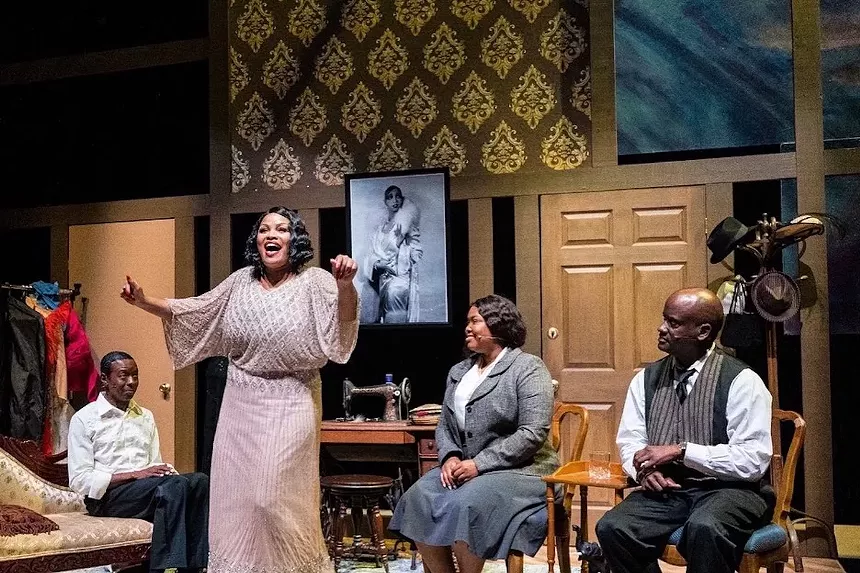 Chat Atkins, Chasity Hart, Sarah Gracel, and Keith C. Wade let the good times roll in M Ensemble's Blues for an Alabama Sky. - PHOTO BY CHRISTA INGRAHAM