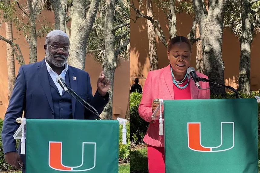 UM's Center for Global Black Studies cofounders Jafari Allen (left) and Donette Francis - PHOTOS COURTESY OF NADEGE GREEN