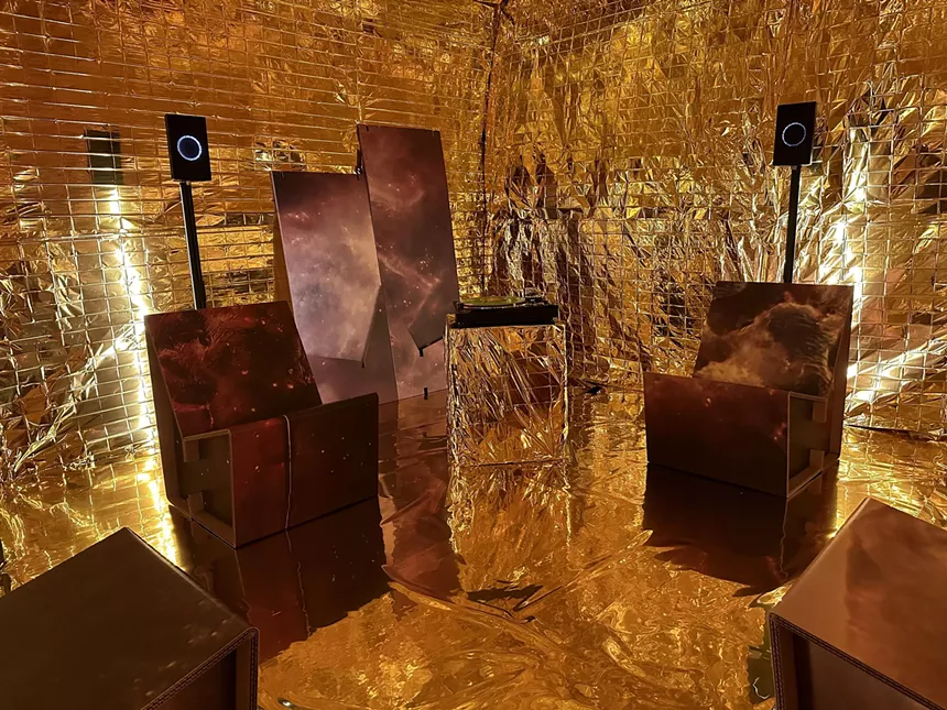 CyKiK's art installation, Decades (in space), at Alcova art fair in Miami