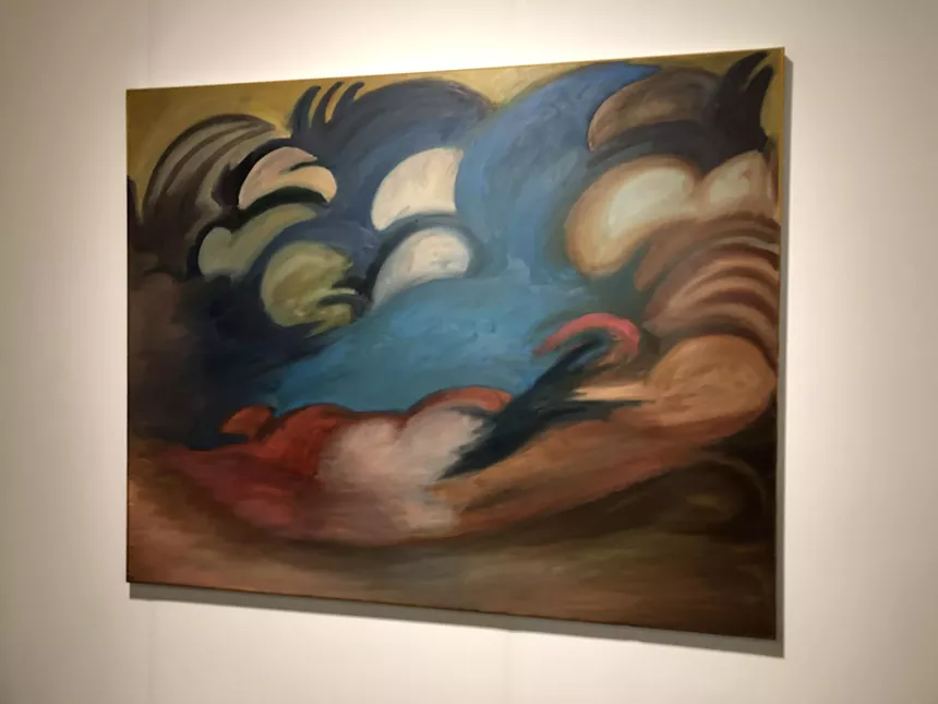 Abstract painting by Joseph Aina at NADA art fair in Miami