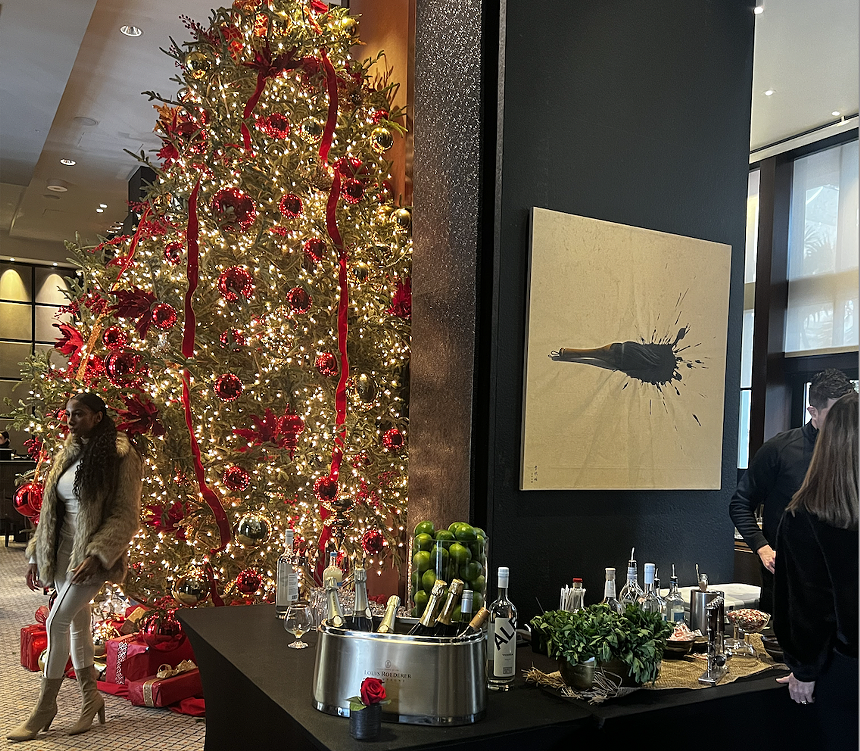 Christmas Jazz Brunch at Jaya at The Setai is festive with a Christmas tree