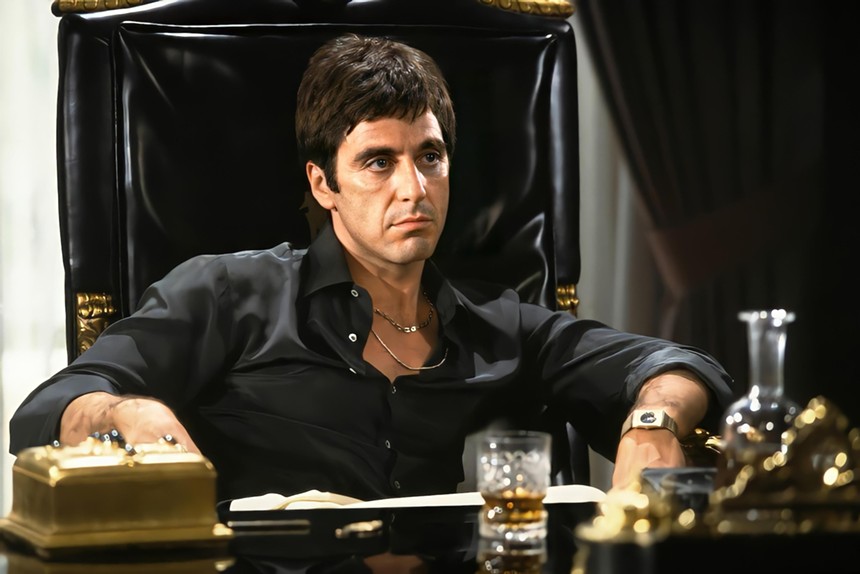 Al Pacino as the character Tony Montana in Scarface