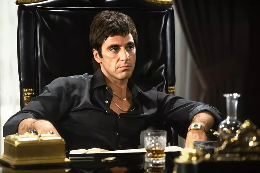 Al Pacino as the character Tony Montana in Scarface