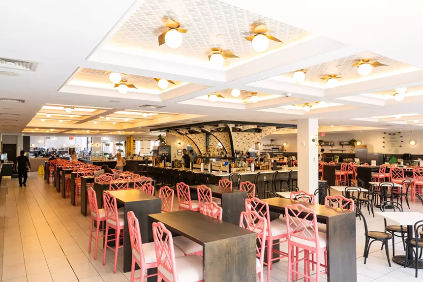 The dining room of Soulfly Chicken in Miami's Design District.