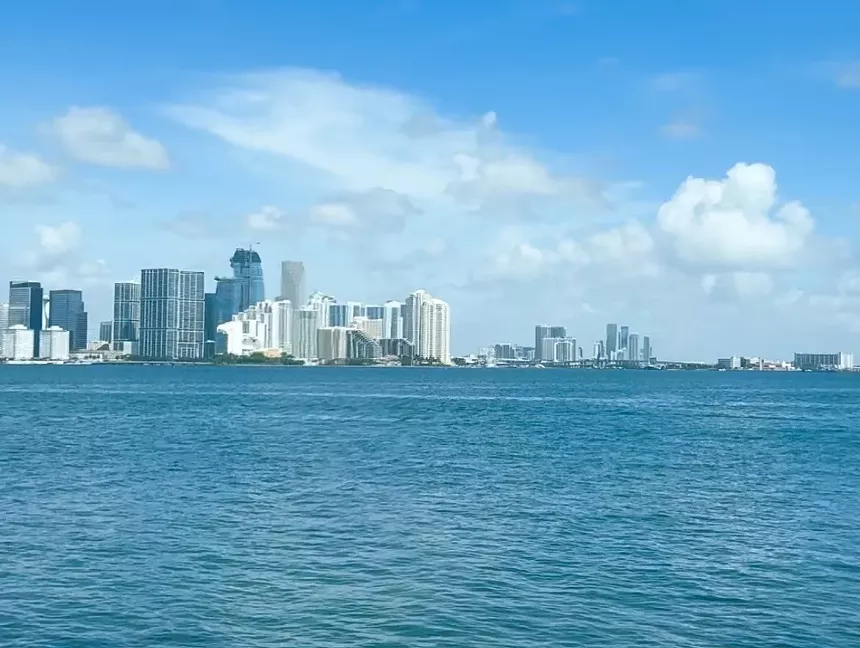 A view of a bay on a sunny day