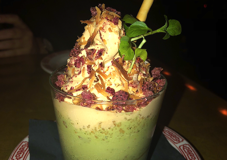 A green dessert