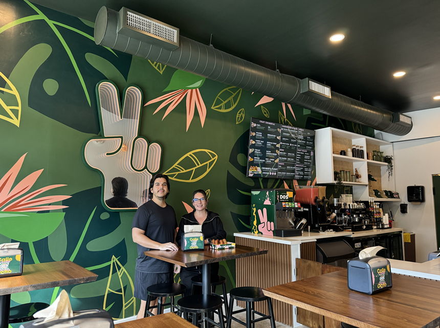 Owners in their restaurant