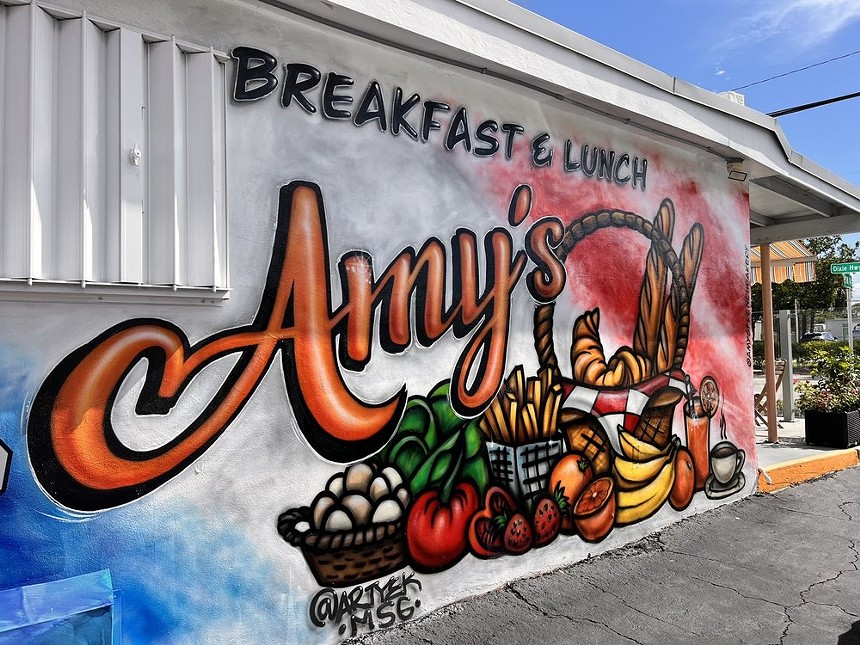 Mural with fruits and pastries
