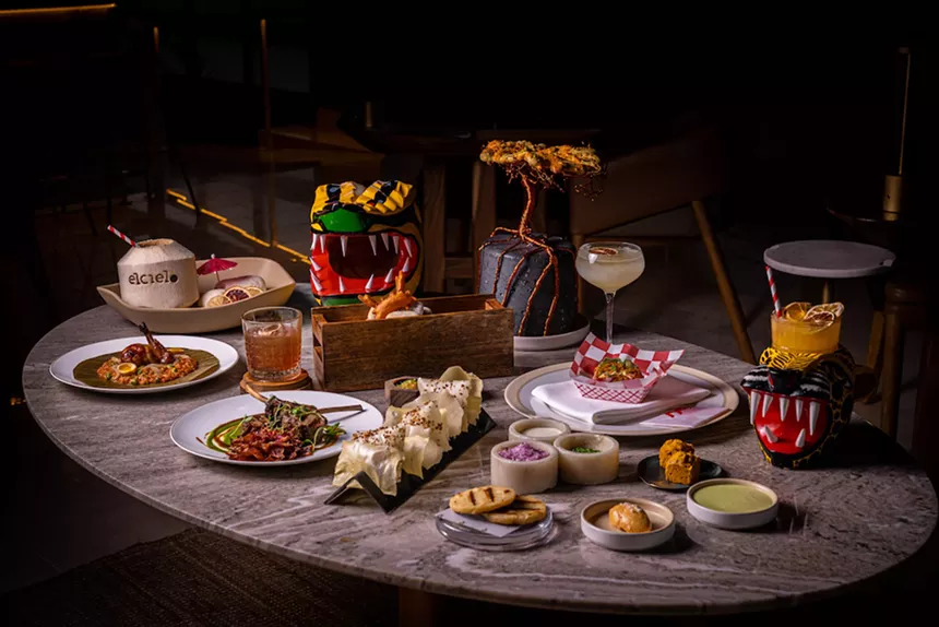 A spread of dishes on a table