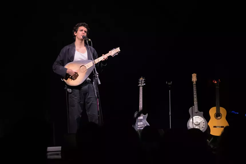 Singer Tamino performing on stage