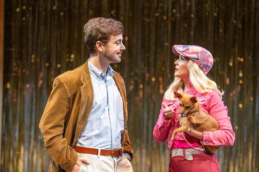 Stephen Christopher Anthony and Becca Andrews in costume in Legally Blonde the Musical