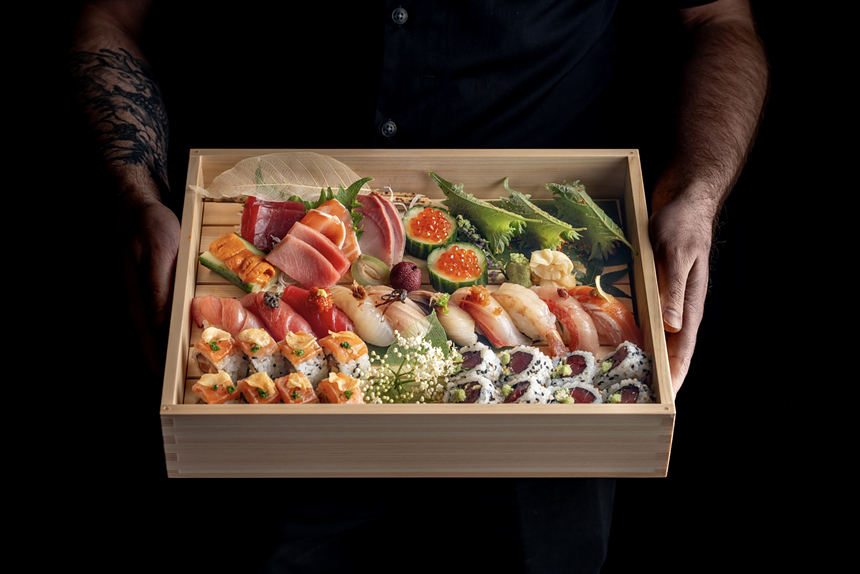 A sushi platter