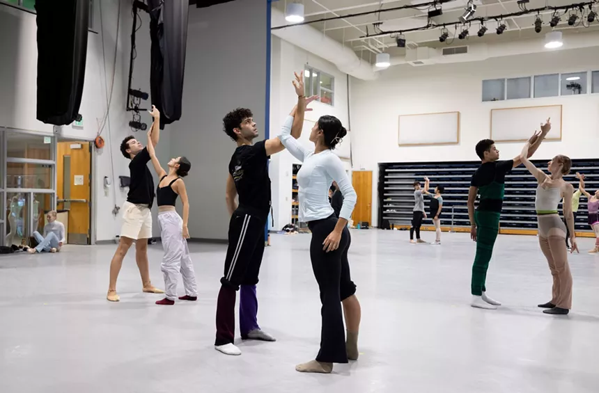 Miami City Ballet dancers in the studio