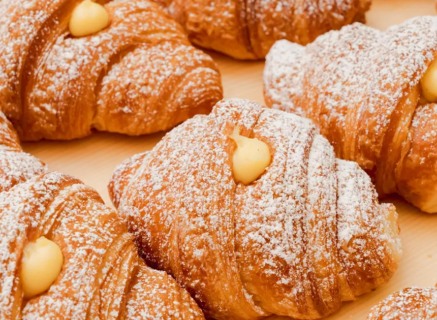 croissants and cream