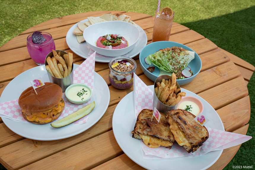 A variety of delicious dishes offered at the Malibu Barbie pop-up.
