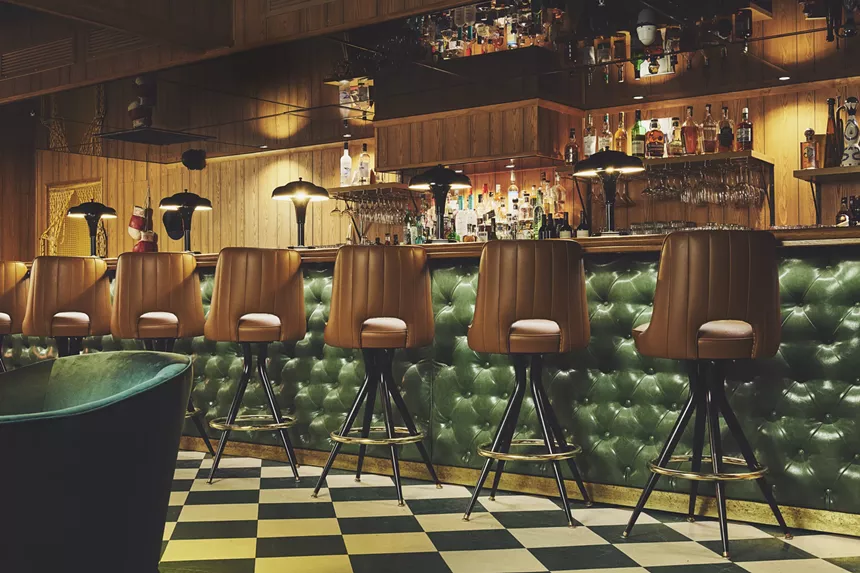 A bar setting