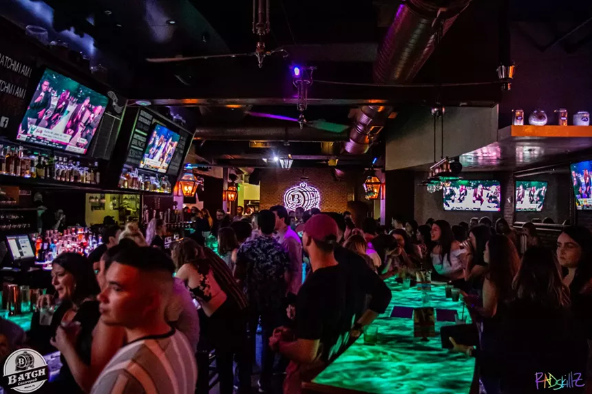 A dark bar