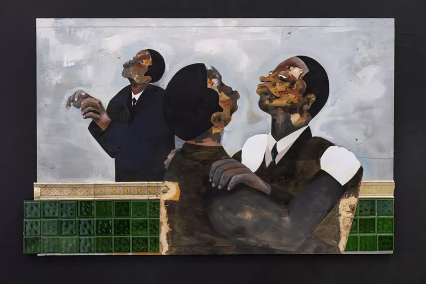 Painting of three people