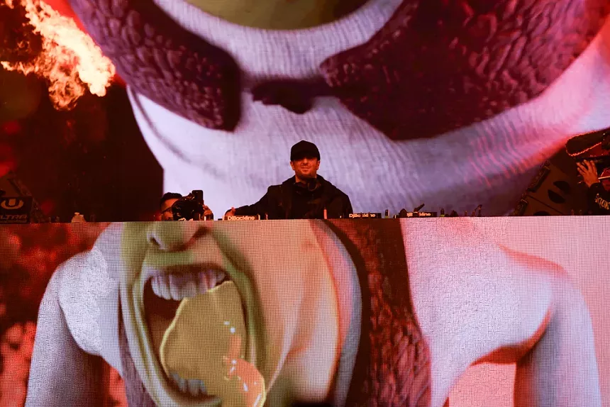 Excision on stage at Ultra Music Festival
