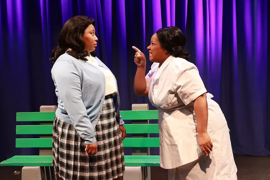 Annaya Charlicia and Kareema Khouri on stage in Caroline, or Change