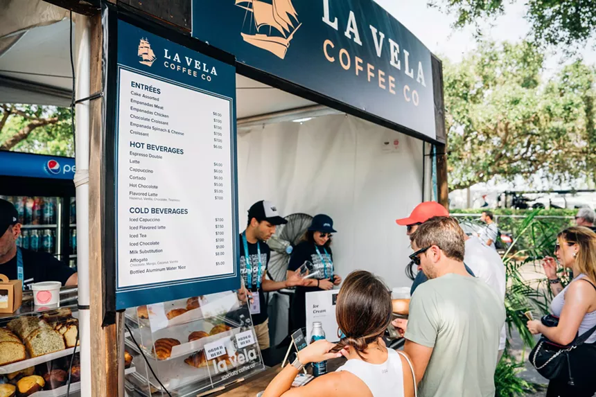 A food vendor coffee