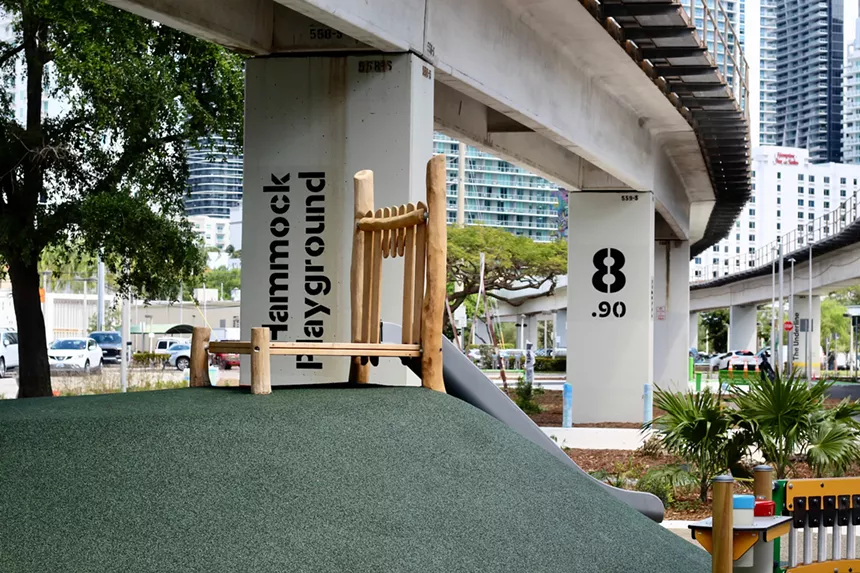 The playground slide at the Underline