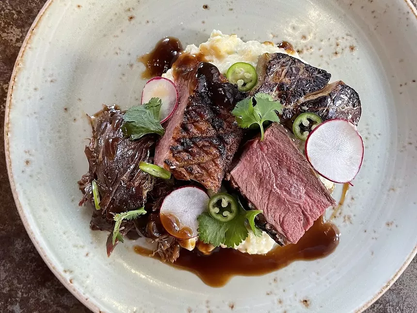 Steak on plate