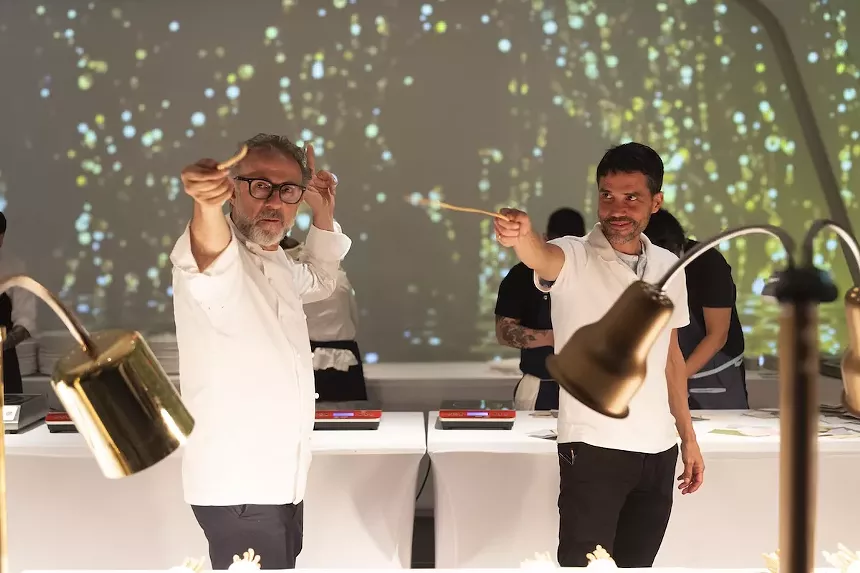 Massimo Bottura and Virgilio Martínez Véliz at Once Upon a Kitchen