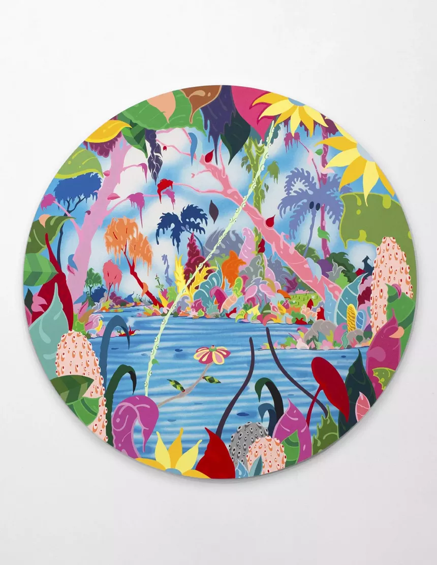 Abstract artwork by Erik Parker
