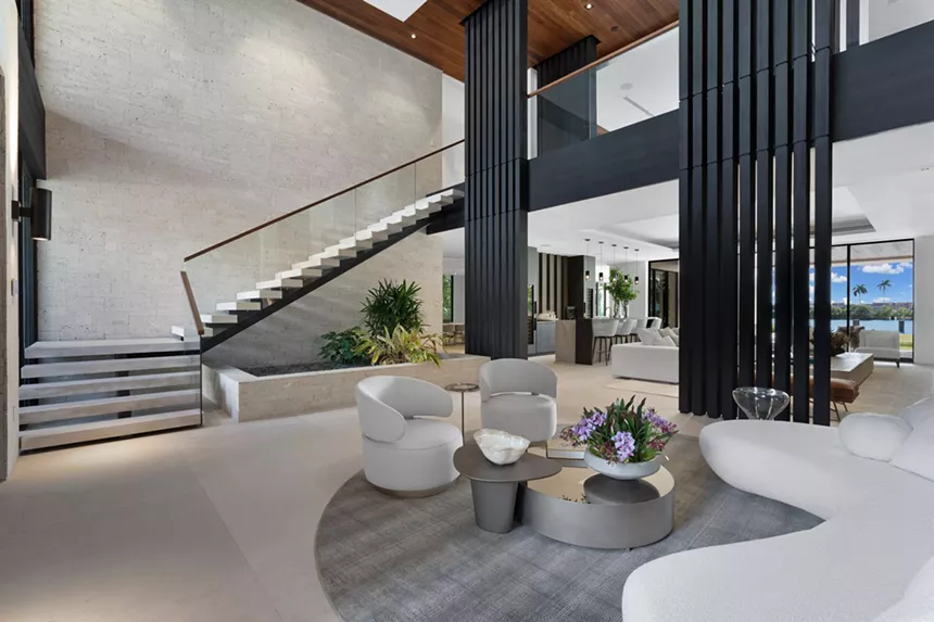 Interior of a $40 million Palm Island mansion