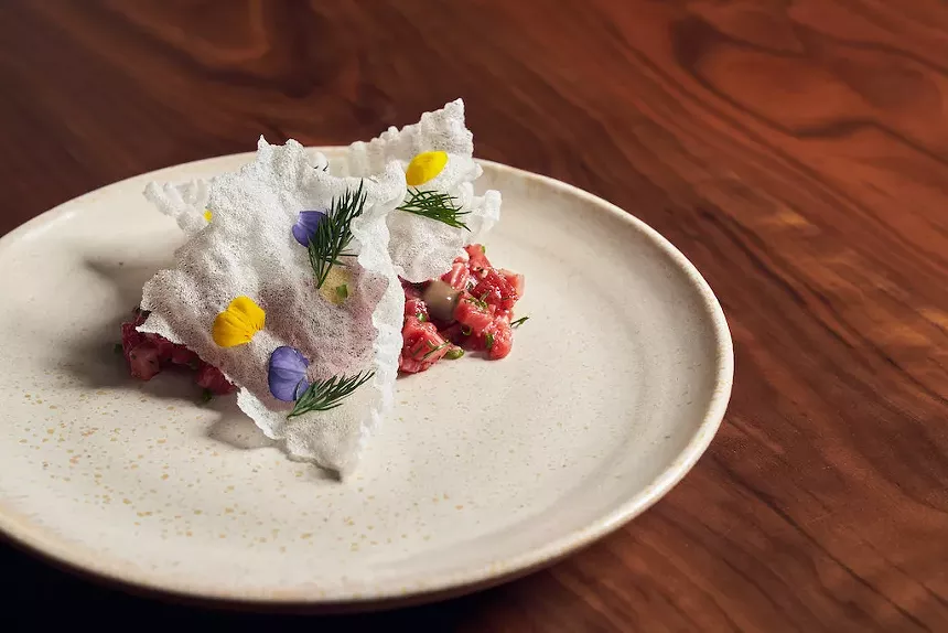Food on white plate