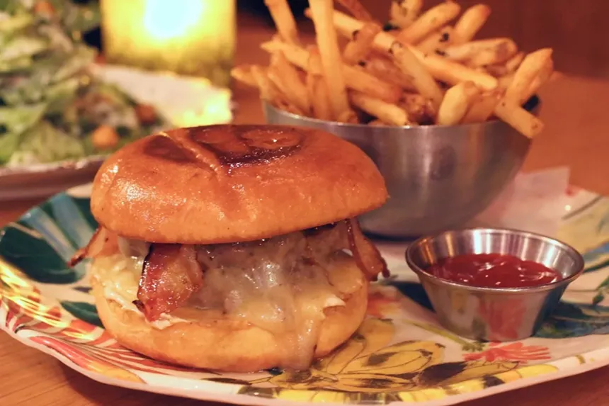a burger on a plate
