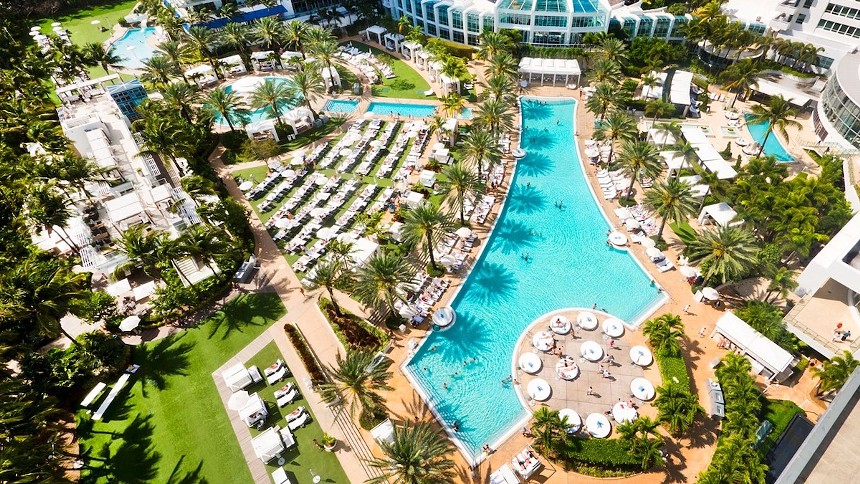 The pool at the Fontainebleau Miami Beach