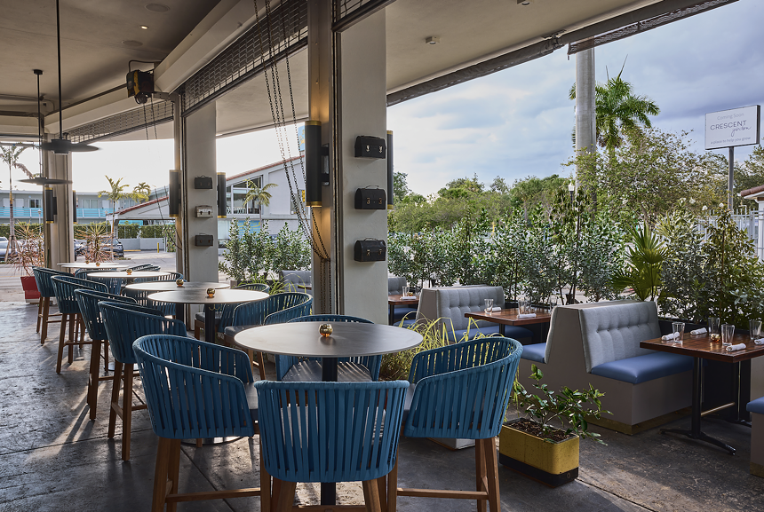 a dining area outdoors