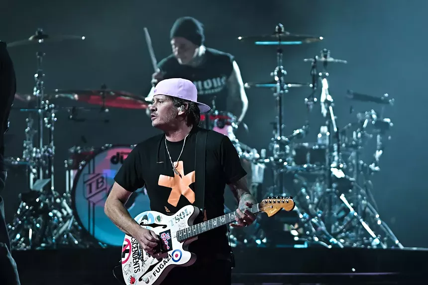 Tom DeLonge on stage at Kaseya Center